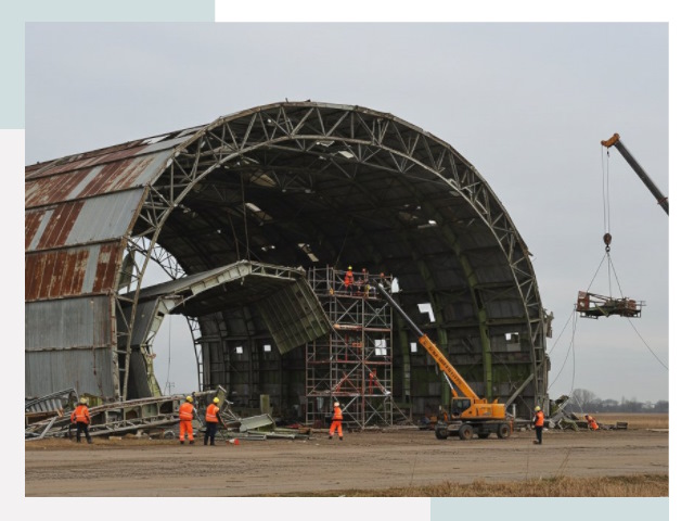Демонтаж ангаров в Соколе
